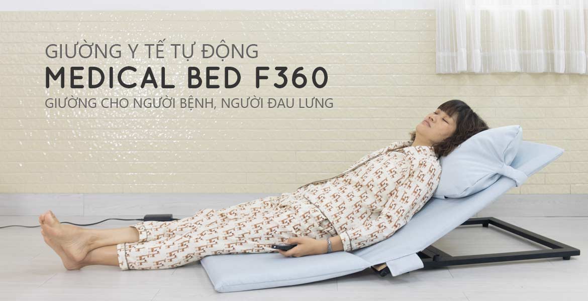 Medical Bed F360 - Mẫu ghế giường bệnh nhân nâng hạ tự động hỗ trợ chăm sóc người già, người bệnh