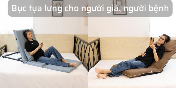 Ghế bệt tatami, ghế thư giãn, tựa lưng cho người già, người bệnh đau lưng, thoát vị, tai biến